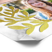 高校卒業写真コラージュ |大理石金ゴールド ポスター (コーナー)