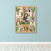 高校卒業写真コラージュ | Burlap Fern キャンバスプリント (インサイチュ (ウッドフロア))