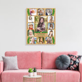 高校卒業写真コラージュ | Burlap Fern キャンバスプリント (インサイチュ (リビング))