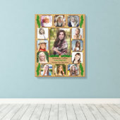 高校卒業写真コラージュ | Burlap Fern キャンバスプリント (インサイチュ (ウッドフロア))