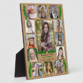 高校卒業写真コラージュ | Burlap Fern フォトプラーク (側面)