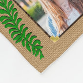 高校卒業写真コラージュ | Burlap Fern フリースブランケット (角)