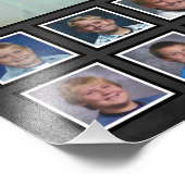 高校卒業写真コラージュK-12金ゴールド フォトプリント (角)