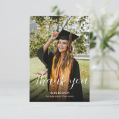 高校卒業写真付き発表 サンキューカード (スタンド正面)