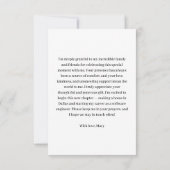 高校卒業写真付き発表 サンキューカード (裏面)