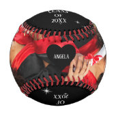 高校卒業写真撮影おめでとう卒業 野球ボール (正面)