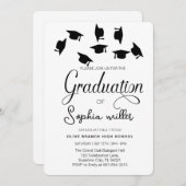 高校卒業卒業記念パーティー 招待状 (正面/裏面)