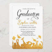 高校卒業卒業記念パーティー 招待状 (正面/裏面)