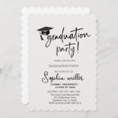 高校卒業卒業記念パーティー 招待状 (正面/裏面)