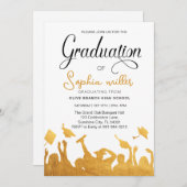 高校卒業卒業記念パーティー 招待状 (正面/裏面)