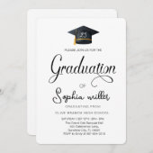 高校卒業卒業記念パーティー 招待状 (正面/裏面)