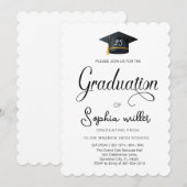 高校卒業卒業記念パーティー 招待状 (正面/裏面)