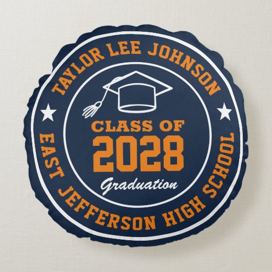 高校卒業大学の大学院 ラウンドクッション (正面)