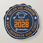 高校卒業大学の大学院 ラウンドクッション (裏面)