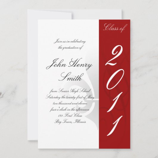 高校卒業式招待状 招待状 (正面)