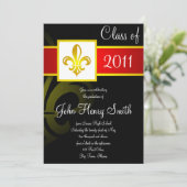 高校卒業式赤（赤） （黒） 招待状 (スタンド正面)