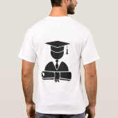高校卒業式 シニア祝賀スクリプト Tシャツ (裏面)