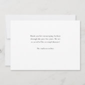 高校卒業式 ミニマリスト クラシック 卒業のお知らせ 案内状 (裏面)