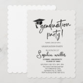 高校卒業式、卒業パーティー 招待状 (正面/裏面)