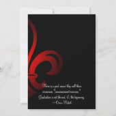 高校卒業式 赤と黒 招待状 (裏面)