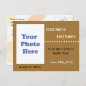 高校卒業招待状 インビテーションポストカード (正面/裏面)