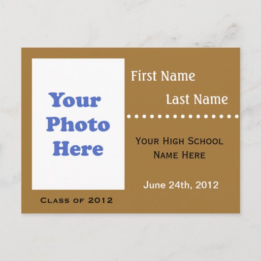 高校卒業招待状 インビテーションポストカード (正面)