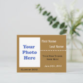 高校卒業招待状 インビテーションポストカード (スタンド正面)