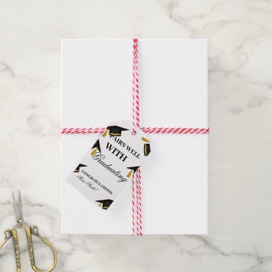 高校卒業生とうまくペアを組む ギフトタグ (より糸付き)