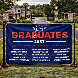 高校卒業生の町並みバナー 横断幕