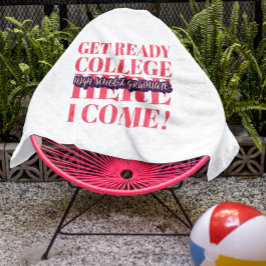 高校卒業生 – 大学の準備 ビーチタオル