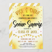 高校卒業生 sunrise イベントパーティー招待状 招待状 (正面/裏面)