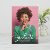 高校卒業発表シンプルシック 案内状 (スタンド正面)