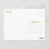 高校卒業発表シンプルChic P ポストカード (裏面)