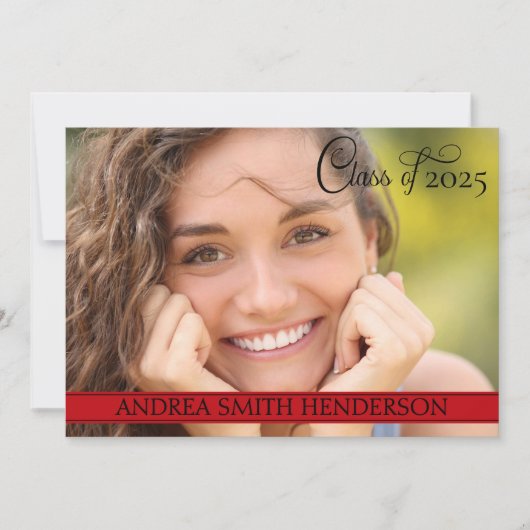 高校卒業発表会 招待状 (正面)