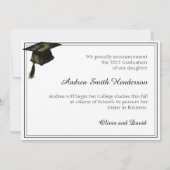 高校卒業発表会 招待状 (裏面)