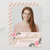 高校卒業発表写真カード 案内状 (正面/裏面)