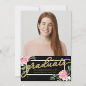 高校卒業発表写真カード 案内状 (正面)