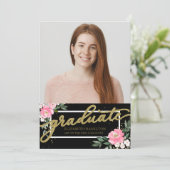 高校卒業発表写真カード 案内状 (スタンド正面)