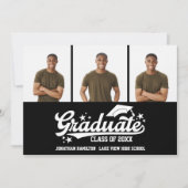 高校卒業発表3写真 案内状 (正面)