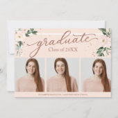 高校卒業発表3枚フォトカード 案内状 (正面)