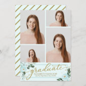 高校卒業発表4写真フローラ 案内状 (正面/裏面)