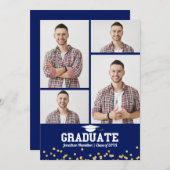 高校卒業発表4写真 案内状 (正面/裏面)