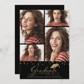 高校卒業発表4写真 案内状 (正面/裏面)