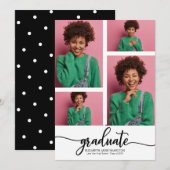 高校卒業発表4写真 案内状 (正面/裏面)