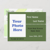 高校卒業発表 インビテーションポストカード (正面/裏面)