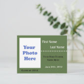 高校卒業発表 インビテーションポストカード (スタンド正面)