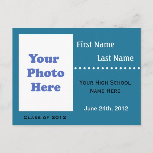 高校卒業発表 インビテーションポストカード (正面)