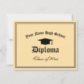 高校卒業証書テンプレート（シール付き） 案内状 (正面)