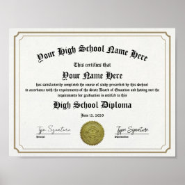 高校卒業証書GED ポスター