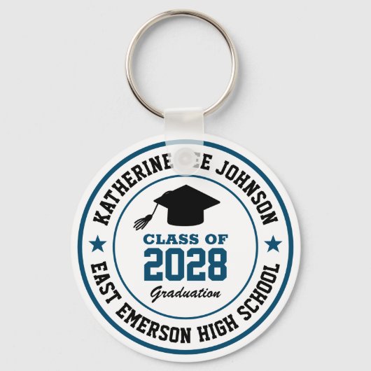 高校卒業2年生のカスタム色 キーホルダー (正面)